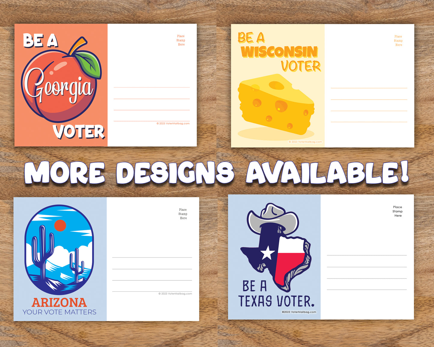 Georgia Voter Postcards - Blank 4x6 Voter Postcards (100 Pack)