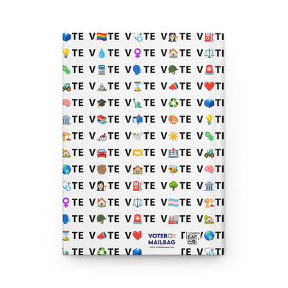 Vote Emoji Hardcover Journal