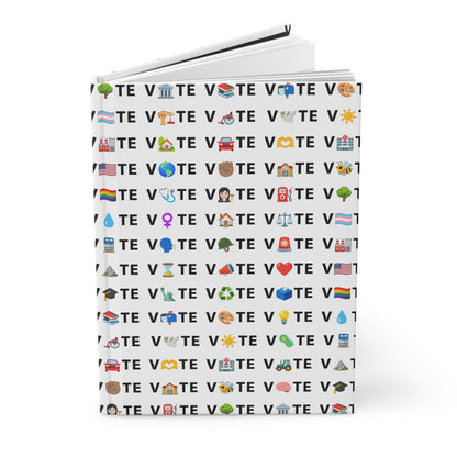 Vote Emoji Hardcover Journal