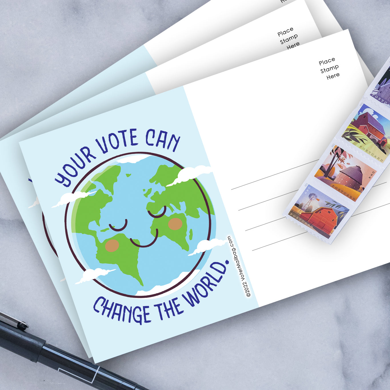Change The World Blank 4x6 Voter Postcards (50 Pack)