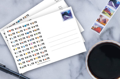 Vote Emoji Blank 4x6 Voter Postcards (50 Pack)