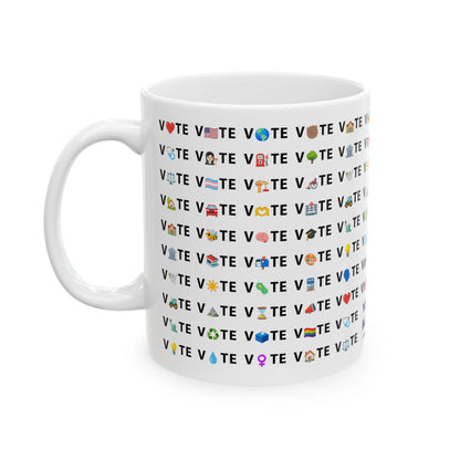 Vote Emoji Mug - Election Coffee Mug