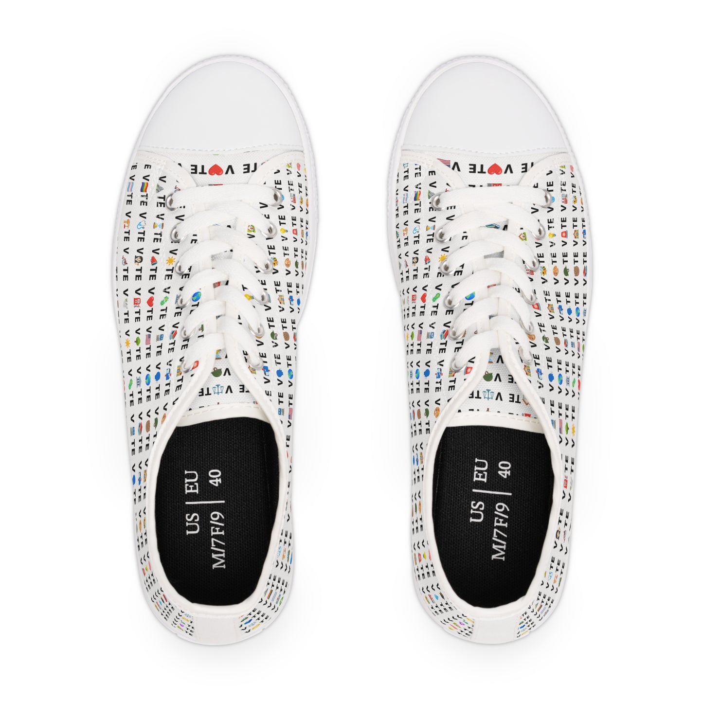 Vote Emoji Women's Low Top Sneakers