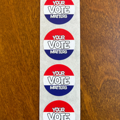 Your Vote Matters Stickers (250 Sticker Roll)