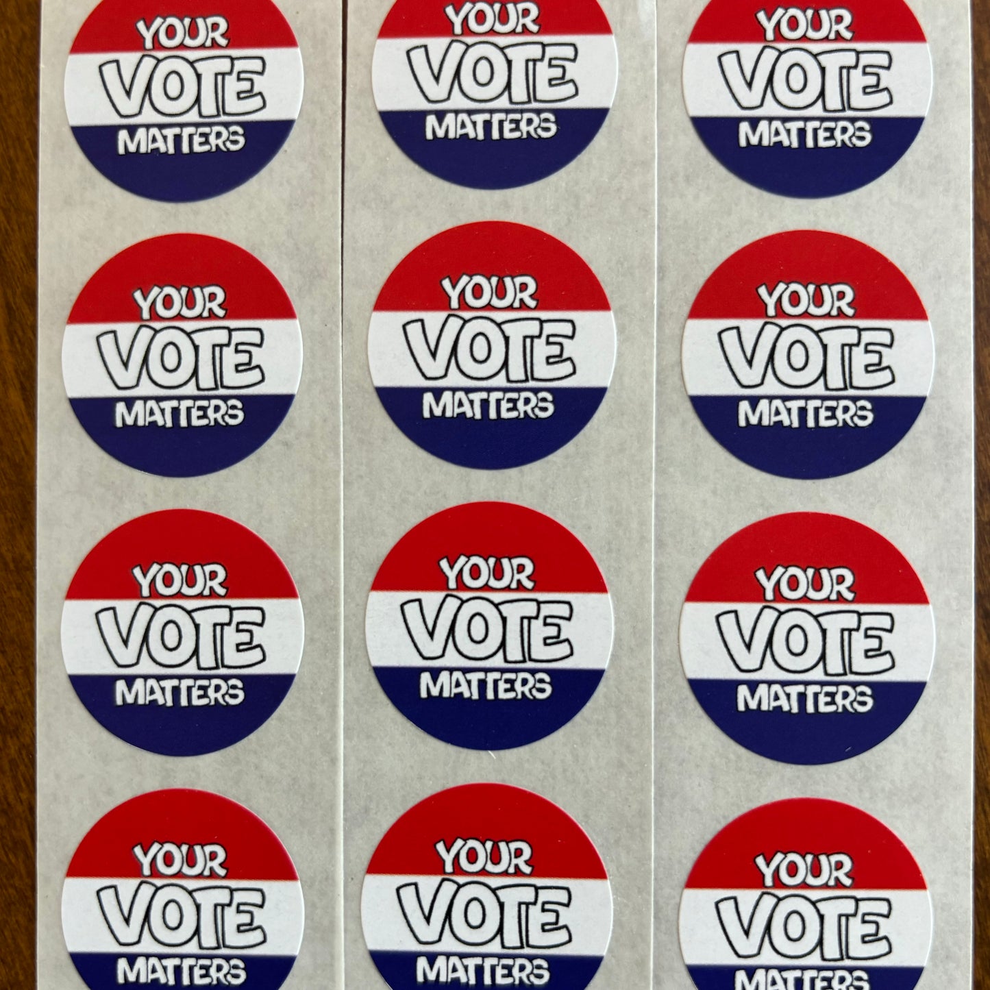 Your Vote Matters Stickers (250 Sticker Roll)