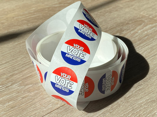 Your Vote Matters Stickers (250 Sticker Roll)