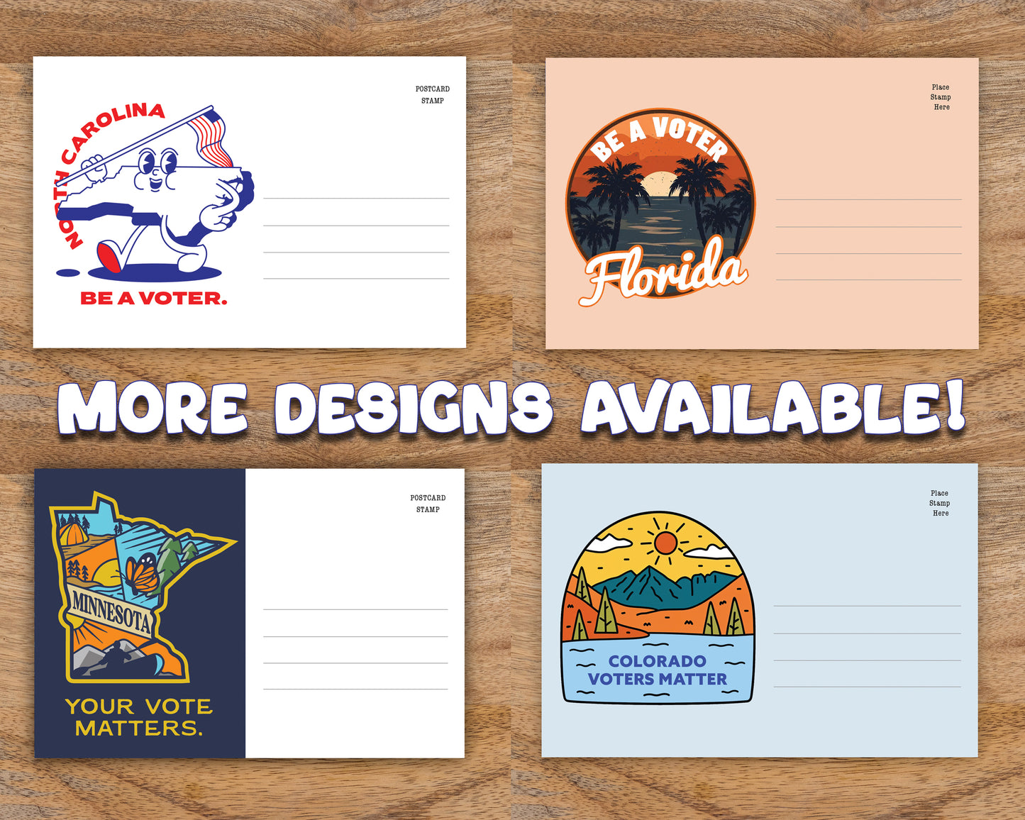 Georgia Voter Postcards - Blank 4x6 Voter Postcards (100 Pack)