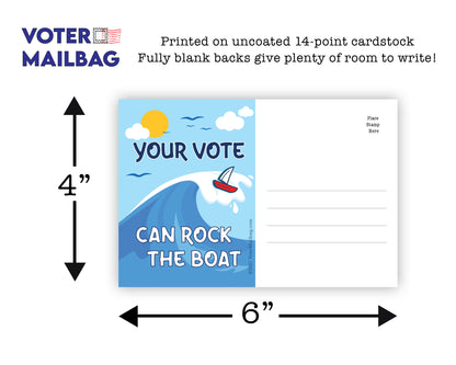 Blue Wave Blank 4x6 Voter Postcards (100 Pack)