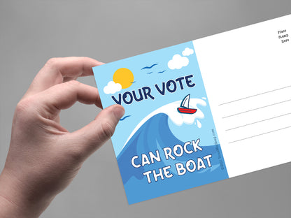 Blue Wave Blank 4x6 Voter Postcards (100 Pack)