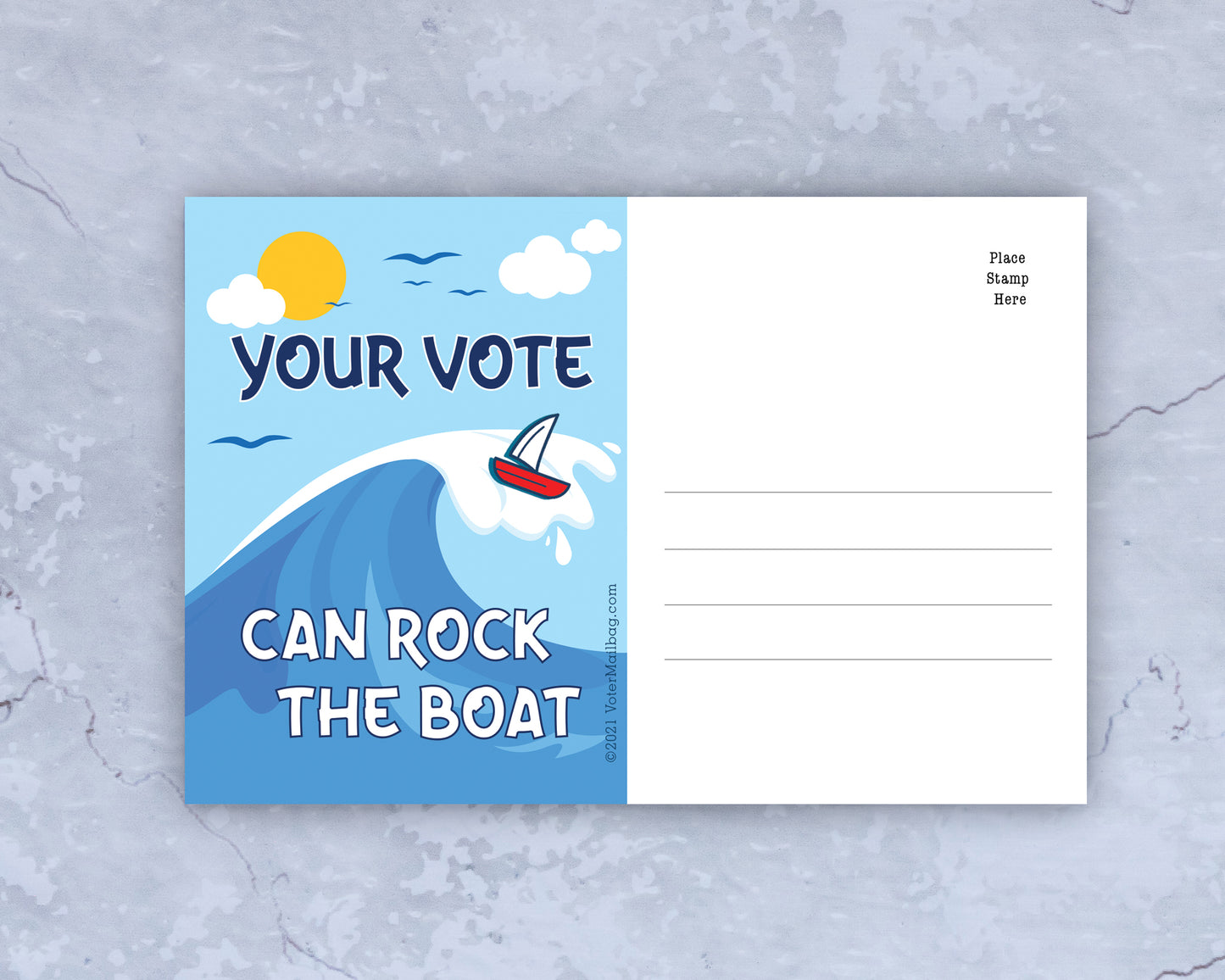 Blue Wave Blank 4x6 Voter Postcards (100 Pack)