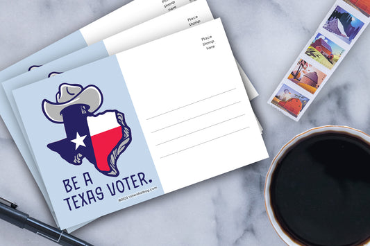Texas Voter Postcards - Blank 4x6 Voter Postcards (50 Pack)
