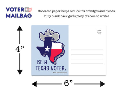 Texas Voter Postcards - Blank 4x6 Voter Postcards (50 Pack)