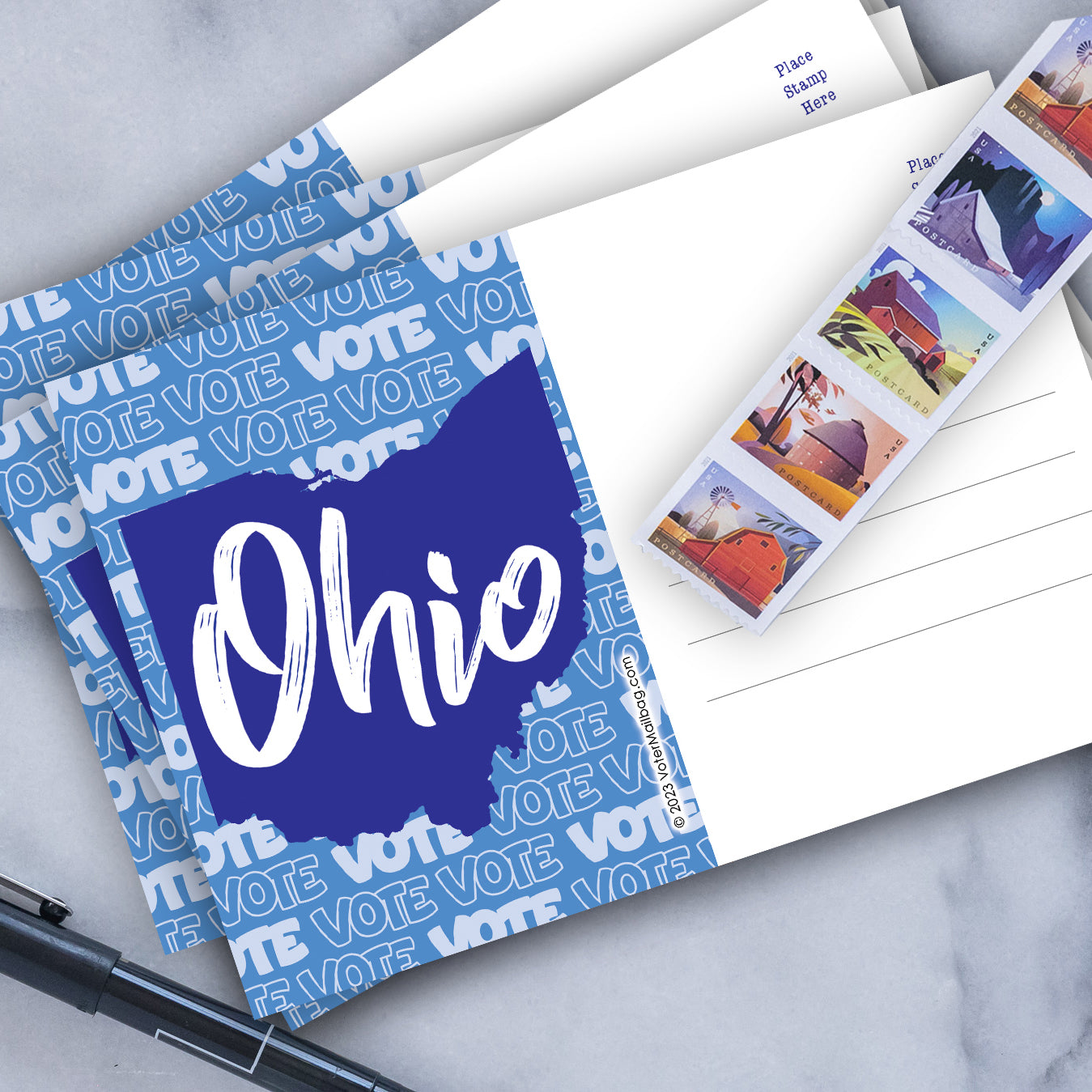 Ohio Voter Postcards - Blank 4x6 Voter Postcards (100 Pack)