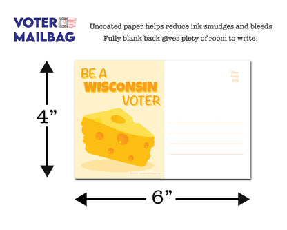 Wisconsin Voter Postcards - Blank 4x6 Voter Postcards (50 Pack)