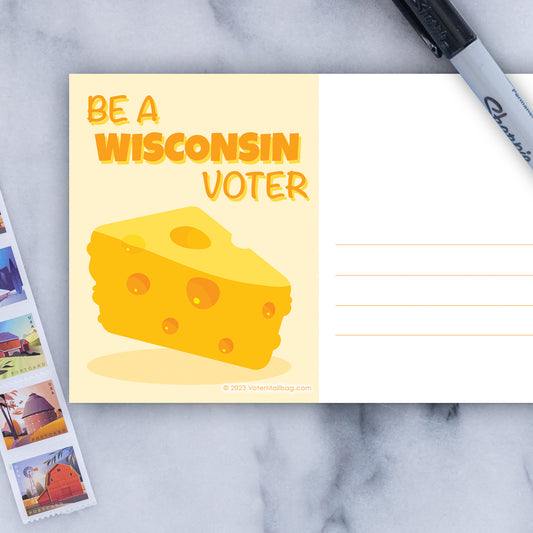 Wisconsin Voter Postcards - Blank 4x6 Voter Postcards (50 Pack)