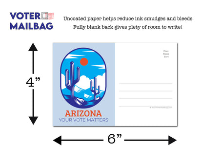 Arizona Voter Postcards - Blank 4x6 Voter Postcards (50 Pack)