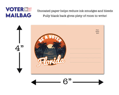 Florida Voter Postcards - Blank 4x6 Voter Postcards (100 Pack)