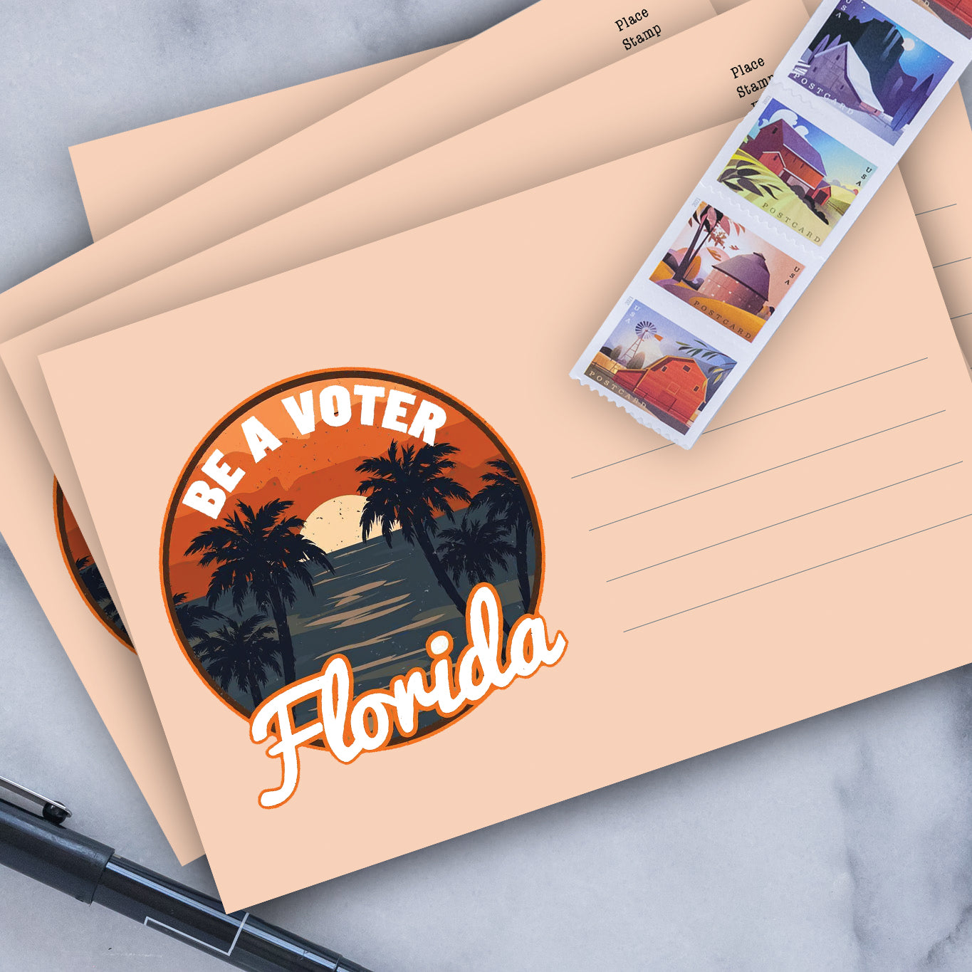 Florida Voter Postcards - Blank 4x6 Voter Postcards (100 Pack)