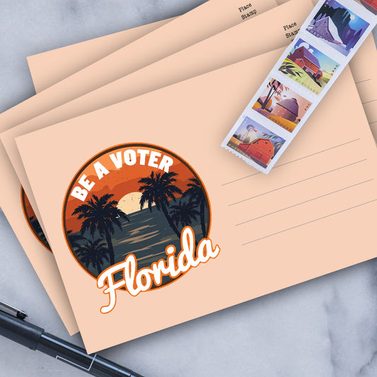 Florida Voter Postcards - Blank 4x6 Voter Postcards (100 Pack)