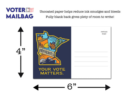 Minnesota Voter Postcards - Blank 4x6 Voter Postcards (50 Pack)