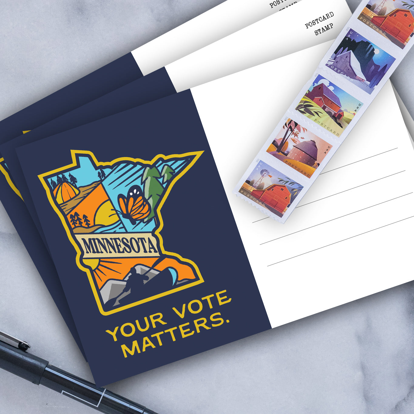 Minnesota Voter Postcards - Blank 4x6 Voter Postcards (50 Pack)