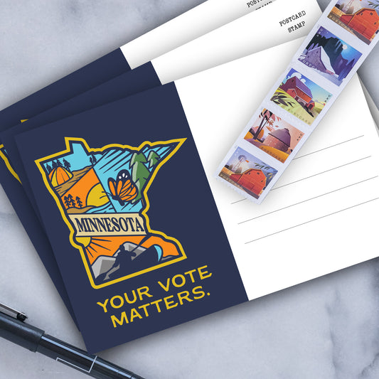 Minnesota Voter Postcards - Blank 4x6 Voter Postcards (50 Pack)