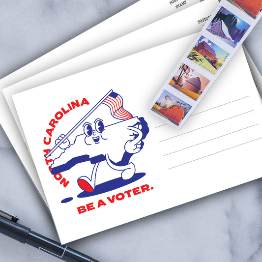 North Carolina Voter Postcards - Blank 4x6 Voter Postcards (100 Pack)