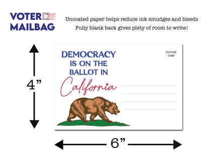 California Voter Postcards - Blank 4x6 Voter Postcards (100 Pack)