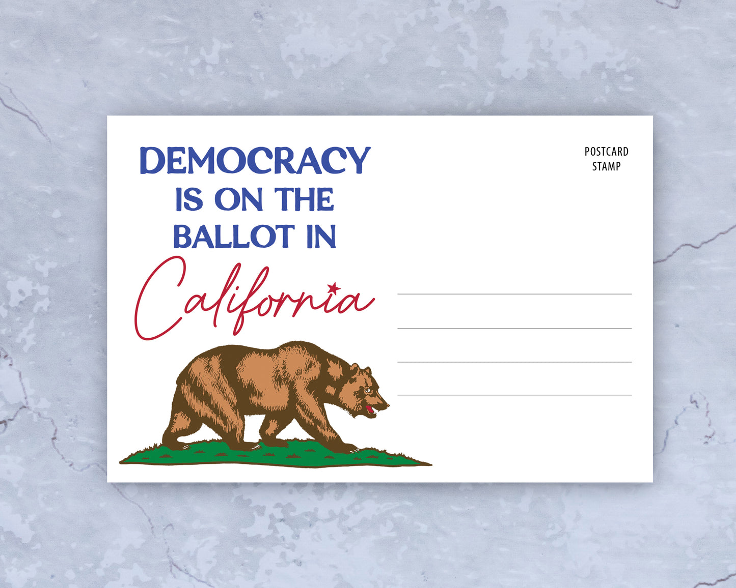 California Voter Postcards - Blank 4x6 Voter Postcards (100 Pack)