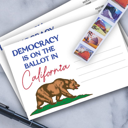 California Voter Postcards - Blank 4x6 Voter Postcards (100 Pack)
