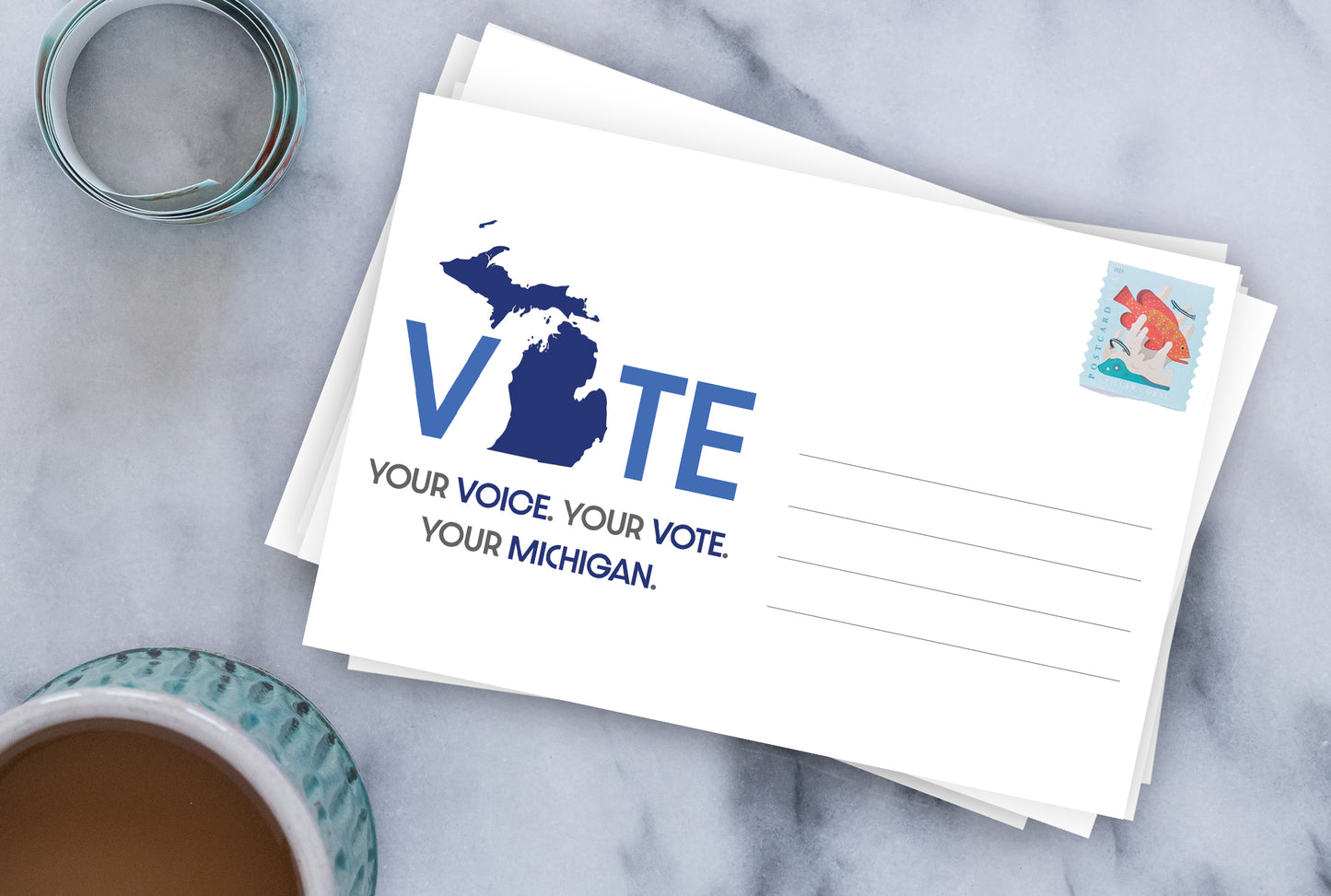 Michigan Voter Postcards - Blank 4x6 Voter Postcards (100 Pack)