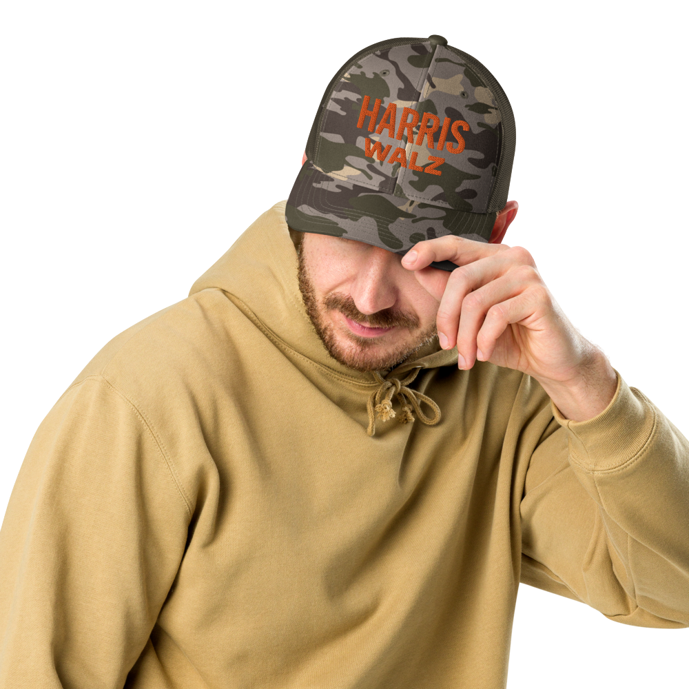 Viral Harris Walz Camo Cap