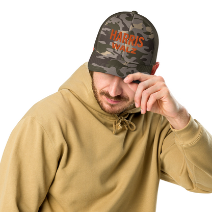 Viral Harris Walz Camo Cap