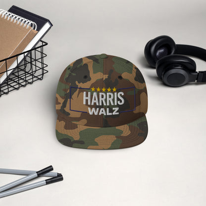 5-Star Harris Walz Camo Snapback Hat